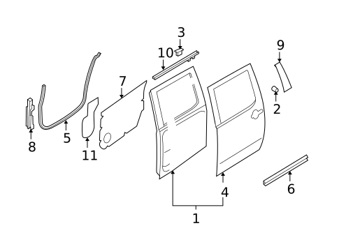 Door & Components for 2006 Nissan TITAN #1