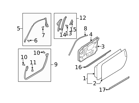 Door & Components for 2007 INFINITI G35 #1