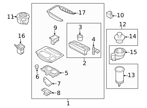 Center Console for 2020 Nissan Armada #2
