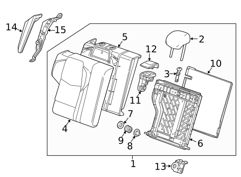 Rear Seat Components for 2025 Cadillac CT4 #3