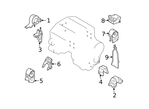 Engine & Trans Mounting for 2005 Nissan Quest #0