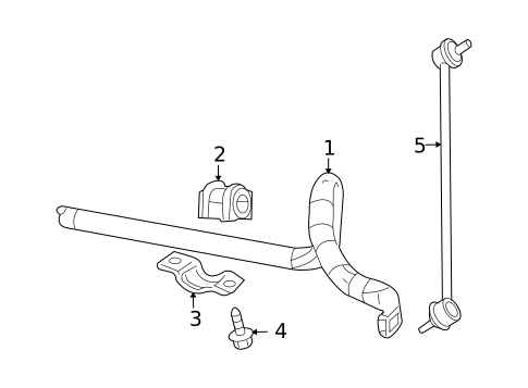 Stabilizer Bar & Components for 2011 Dodge Caliber #1
