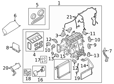 Evaporator & Heater Components for 2022 Land Rover Range Rover Sport #0