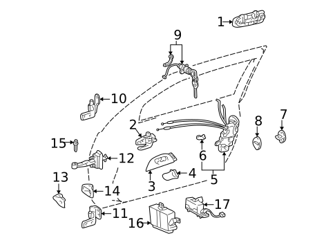 Lock & Hardware for 2003 Lexus GS300 #0