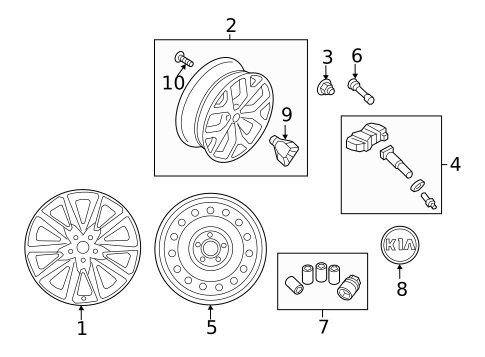 Tire Pressure Monitor Components for 2025 Kia K5 #1