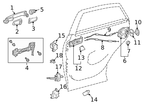 Lock & Hardware for 2012 Lexus RX350 #0