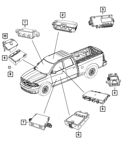 Keys, Modules and Engine Controllers for 2013 Ram 3500 #2