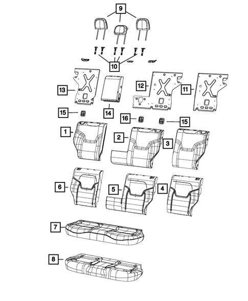 Rear Seats - Second Row for 2016 Jeep Renegade #4