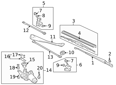 Wiper & Washer Components for 2000 Honda Insight #0