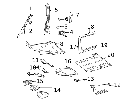 Interior Trim - Pillars for 2009 Dodge Sprinter 2500 #1