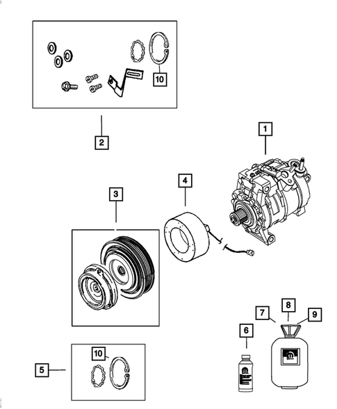 Air Conditioner Compressor and Mounting for 2022 Chrysler 300 #0