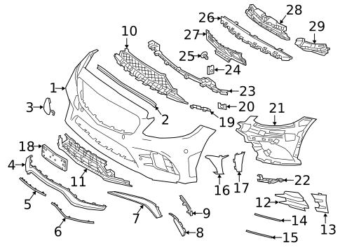 Bumper Cover for 2021 Mercedes-Benz C63 AMG S #1