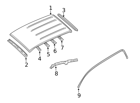 Roof & Components for 2010 Mazda Tribute #1