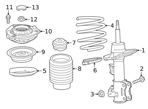Struts & Components for 2021 Chevrolet Camaro #1