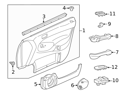 Front Door for 1996 Honda Civic #6