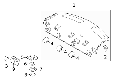 Interior Trim - Rear Body for 2011 Suzuki Kizashi #1