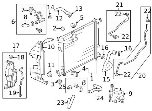Radiator & Components for 2014 Nissan Xterra #2