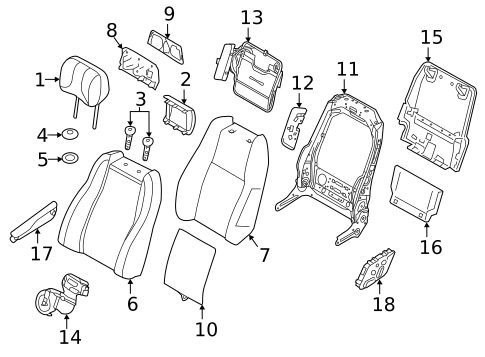 Driver Seat Components for 2022 Land Rover Range Rover #10