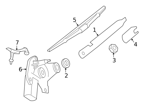 Wiper & Washer Components for 2016 Mercedes-Benz GLE400 #1