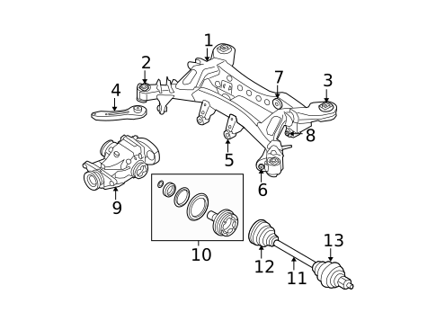 Axle & Differential for 2010 BMW 335i #1