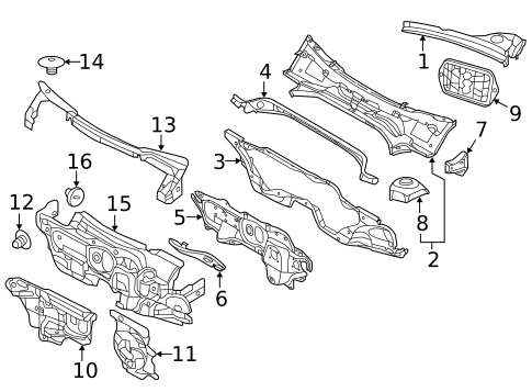 Cowl for 2019 Volkswagen Beetle #1