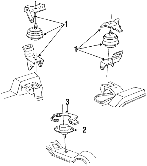 Engine & Trans Mounting for 1996 Mercury Cougar #0