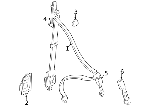 Seat Belt for 2004 Mitsubishi Montero #1
