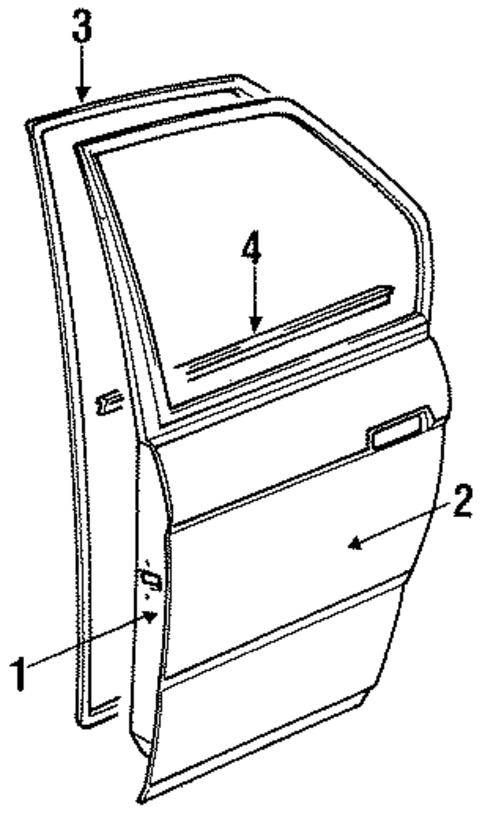 Door & Components for 1991 Nissan Stanza #0