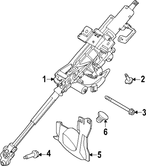Steering Column Assembly for 2021 Nissan Versa #1