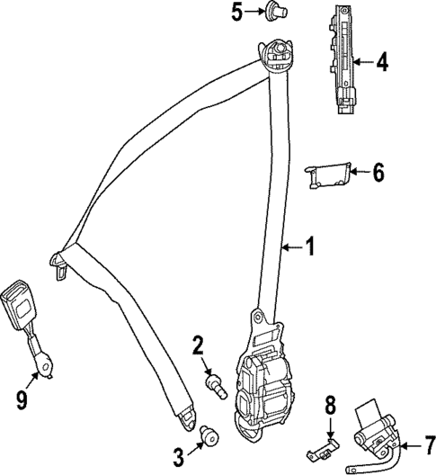 Seat Belt for 2025 Mercedes-Benz C43 AMG #0