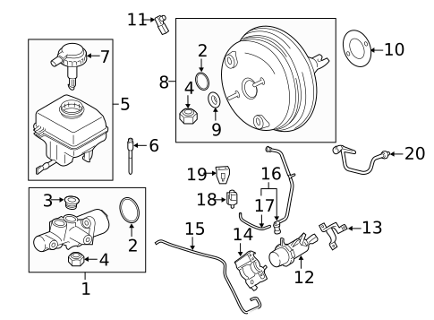 Master Cylinder - Components On Dash Panel for 2016 BMW X5 #0