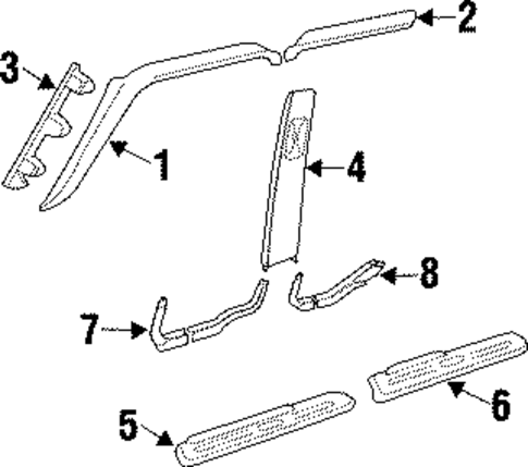 Interior Trim - Pillars for 1995 Volvo 850 #0