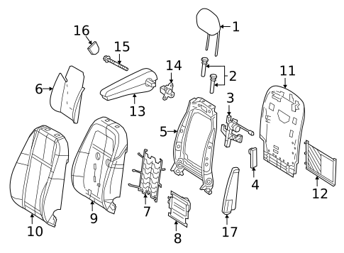 Passenger Seat Components for 2017 Mercedes-Benz Metris #1