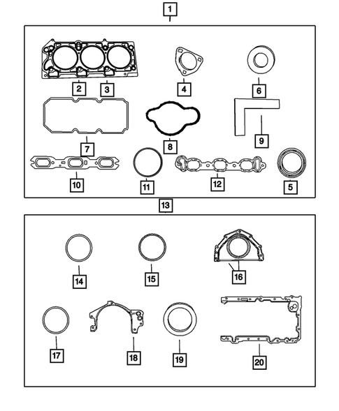 Engine Identification, Service Engines & Engine Service Kits for 2009 Chrysler Town & Country #0