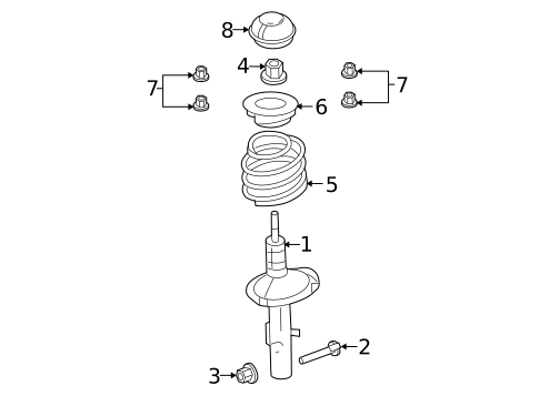 Shocks & Struts for 2017 Ford Special Service Police Sedan #1