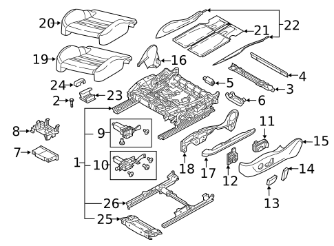 Front Seat Components for 2022 Audi A6 Quattro #0
