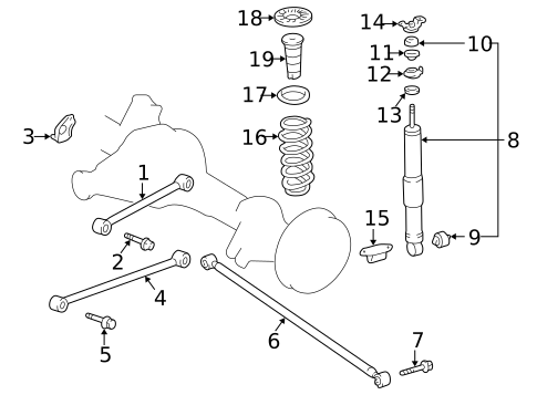Rear Suspension for 1999 Lexus LX470 #0