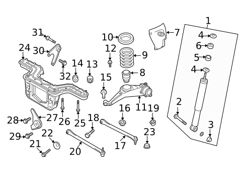 Rear Suspension for 2008 Mercury Mariner #0