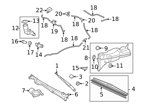 Wiper & Washer Components for 2009 Toyota Land Cruiser #0