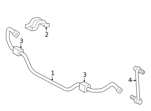 Stabilizer Bar & Components for 2000 Dodge Intrepid #1