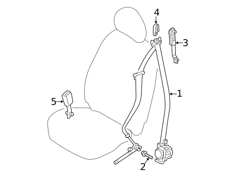 Seat Belt for 2014 Mitsubishi Mirage #1