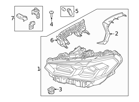 Headlamp Components for 2024 BMW X4 #0