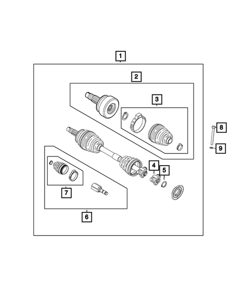 Front Axle Shafts for 2021 Jeep Renegade #1