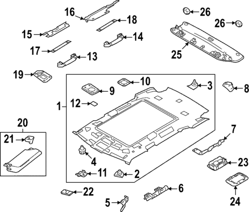 Interior Trim - Roof for 2022 Land Rover Range Rover #0