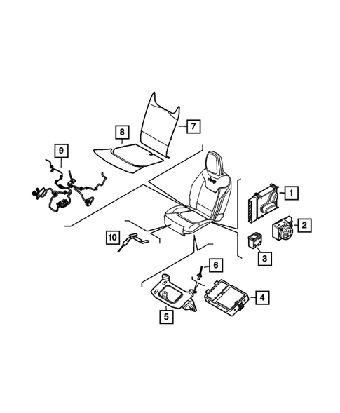 Front Seats - Adjusters, Recliners, Shields and Risers for 2022 Jeep Renegade #5