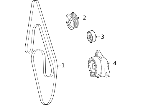 Belts & Pulleys for 2009 Mercedes-Benz CLS63 AMG #0