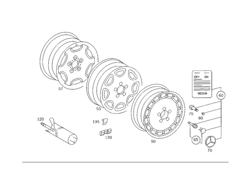 Wheels for 1986 Mercedes-Benz 300E #2