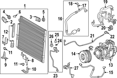 Condenser, Compressor & Lines for 2023 Lexus LX600 #0