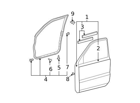 Door & Components for 2004 Lexus RX330 #0