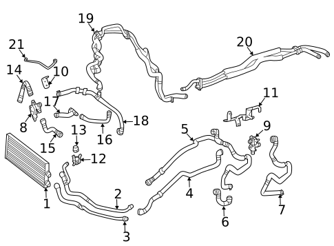 Inverter Cooling Components for 2018 Mercedes-Benz GLE550e #0